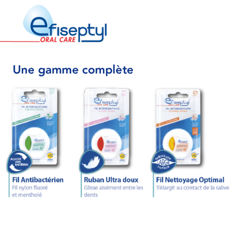 Fil interdentaire nettoyage optimal Efiseptyl gamme complète