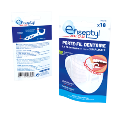 Porte-fil dentaire 3-en-1 Efiseptyl x18