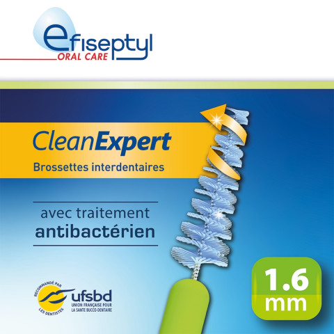 Brossette interdentaire CleanExpert 1,6 mm avec traitement antibactérien