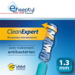 Brossette interdentaire CleanExpert 1,3 mm avec traitement antibactérien