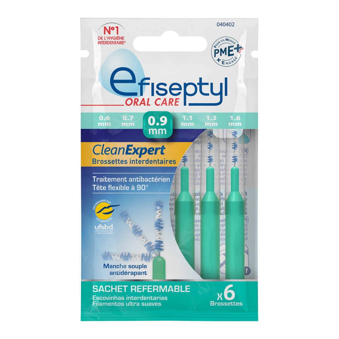 Brossette interdentaire 0,9mm Efiseptyl clean expert